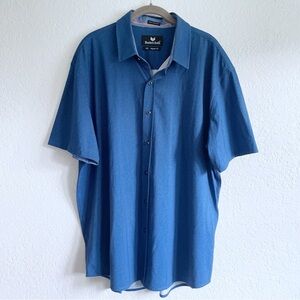 Buttercloth Blue Men's Polo Button Down Shirt XL Regular Fit Icy Cotton
